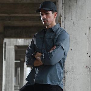 Camisa Táctica de Manga Larga de Color Sólido ESDY, Mangas Desmontables, Camisa Informal para Senderismo Diario, Secado Rápido - Product Image 4