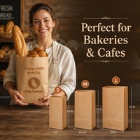 Sacs d'épicerie en papier kraft recyclables et réutilisables ZJPACK à fond carré, sérigraphiés pour un emballage écologique des courses en supermarché