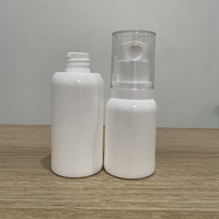 Bouteilles d'emballage cosmétique rondes en plastique personnalisées de 30 ml et 50 ml, crème pour les yeux, lotion, pompe sans air sous vide, impression sérigraphique OEM