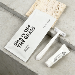 Maquinilla <span class=keywords><strong>de</strong></span> Afeitar Ecológica Portátil Ligera <span class=keywords><strong>de</strong></span> Doble Hoja con Tira Lubricante Desechable Envuelta Individualmente OEM - Product Image 4