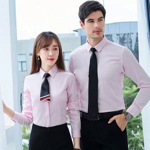 Design Same for Men and Women Custom Embroidery LOGO Professional Shirts Long Sleeves Teacher Cotton Banker Unisex Knitting - Product Image 4