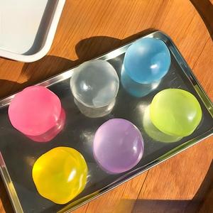 CHENXI <b>Squeeze</b> Jelly <b>Ball</b> Rainbow Coconut Oil Squishy Toy Fidget <b>Ball</b> Stress Relief Fun Sensory Fidget Toy - Product Image 1