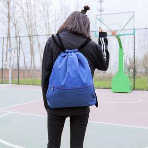 Quality Sports Gym Lunch Groceries Recycled Backpack Waterproof Zipper Blue Swimming <b>Bag</b> <b>Kids</b> <b>Drawstring</b> - Product Image 2