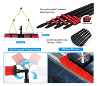 Cepillo de Limpieza para Paneles Solares con Barra Telescópica de Fibra de Carbono de Alta Altura, Venta Directa de Fábrica, Equipo de Limpieza Solar