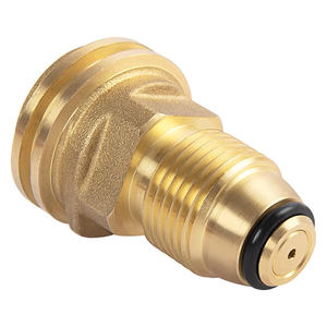 Адаптер для пропанового баллона WSD WHB-YK05 POL QCC1, цельная латунь, клапан для баллона на 100 фунтов, желтая кованая окраска, стандарт США, 1 год гарантии - Product Image 1