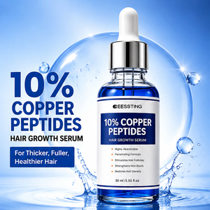 Sérum Capillaire Revitalisant Non Collant à 10% de Peptides de Cuivre pour la Repousse et l'Épaississement des Cheveux, Absorption Rapide, Vente en Gros - Product Image 4