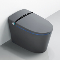 WC intelligent électrique automatique avec bidet intégré, couleur blanche, à poser au sol, ouverture automatique