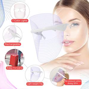 <span class=keywords><strong>Masque</strong></span> facial LED SHOmfrs pour la thérapie par la lumière rouge 3/7 LED, lumière rouge et bleue 650 nm pour le visage, rechargeable, appareil de soin de la peau OEM/ODM - Product Image 5