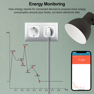 20A 220V không dây wifi thông minh cắm điện năng lượng màn hình tuya EU mini không dây wifi thông minh cắm ổ cắm với Alexa Google nhà bằng giọng nói - Product Image 5