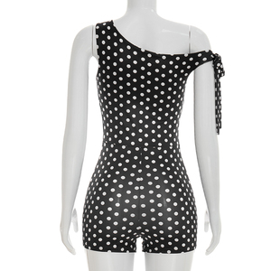 วิวิบลุค J26RP093 ชุดรอมเปอร์ลำลองสำหรับผู้หญิงฤดูร้อนสายรัดลายจุดพิมพ์ลายแขนกุดชุดรอมเปอร์แบบชิ้นเดียวแบบยืดหยุ่น - Product Image 6