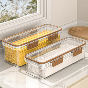 Caja de Almacenamiento Transparente Sellada con Tapa de Clip Rectangular para Alimentos Secos, Granos, Organizador de Refrigerador, Hecho en Zhejiang - Product Image 2