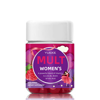OEMODM Multivitamine Gummies voor Vrouwen Vitamine C D E Biotine Foliumzuur Huidondersteuning en Immuunondersteuning Dagelijkse Voedingssupplement