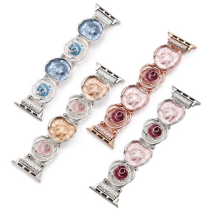<span class=keywords><strong>Correa</strong></span> de Reloj de Cadena Elástica de Metal Colorida de Moda para IWatch 9/8/7, Correas de Reloj de Pulsera de Lujo para Mujer para <span class=keywords><strong>Apple</strong></span> <span class=keywords><strong>Watch</strong></span> 42/44/45/49 - Product Image 5