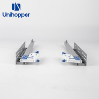 Glissière de tiroir dissimulée Unihopper à 2 canaux pour fermeture en douceur