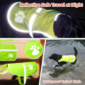 Gilet <span class=keywords><strong>de</strong></span> sécurité réfléchissant pour chien protège les animaux domestiques des voitures et des accidents <span class=keywords><strong>de</strong></span> <span class=keywords><strong>chasse</strong></span>, jaune fluorescent haute visibilité - Product Image 3