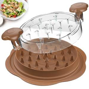 เครื่องฉีกเนื้อไก่แบบหมุน พร้อมแปรงและส้อม เครื่องฉีกเนื้อแบบมองเห็นได้ เหมาะสำหรับเนื้อหมู เนื้อวัว และเนื้อ<span class=keywords><strong>ไก่</strong></span> - Product Image 6