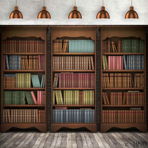 Durable and Unfading Bookshelf Theme Background Paper <strong>Wonderful</strong> Hanging Background <strong>Cloth</strong> for Photo Studio Backdrop - Product Image 4