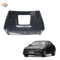 Couvre-moteur en fibre de carbone en verre trempé transparent, capot avant, compatible avec Mercedes-Benz W205 AMG C63 2015-2021