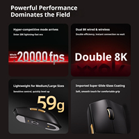 Souris de jeu MCHOSE K7 Ultra légère, droite, Esports, 8k, charge magnétique sans fil, PAW3950 BT, programmable, LED, ergonomique