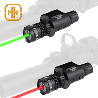 Lunette de visée tactique FOCUHUNTER avec laser rouge et vert, montage réglable, lampe torche compacte en aluminium, compatible universel, lumière de chasse noire