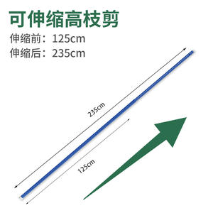 Cisailles d'élagage télescopiques Greenda en acier inoxydable bleu, cisailles de taille de 20-30 mm pour la coupe des branches hautes en extérieur - Product Image 3