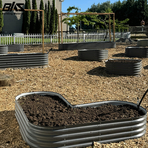 Grand pot de légumes et de fleurs pour lit de jardin extérieur à cadre en acier pour jardin d'herbes aromatiques à la maison - Product Image 5