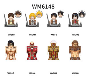 ตัวต่อไททัน วิกิ อนิเมะ บริคส์ เซอร์วี คอร์ปส์ เอเรม เยเกอร์ อาร์มิน เลวี มิคาสะ มินิ แอคชั่น ทอย ฟิกเกอร์ ตัวต่อสำหรับเด็ก - Product Image 2