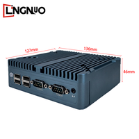Vente chaude Mini PC sans ventilateur en aluminium à 4 cœurs PC industriel compact avec Intel Chipset Linux OS pour prises EU/US/AU pour une utilisation de bureau
