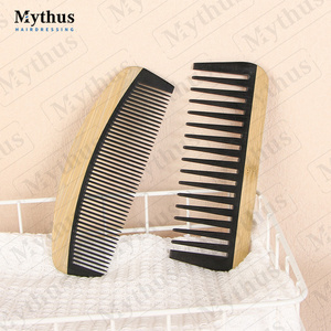 Mythus Antistatique Bambou Naturel Peigne Démêlant pour Cheveux à Dents Larges Peigne en Bois Bambou Queue de <span class=keywords><strong>Rat</strong></span> pour Femmes et Hommes Massage du Cuir Chevelu - Product Image 2
