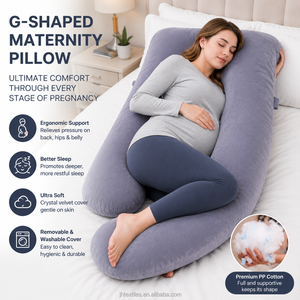 Almohada <span class=keywords><strong>de</strong></span> <span class=keywords><strong>Embarazo</strong></span> en Forma <span class=keywords><strong>de</strong></span> G Ajustable con Cojín Desmontable para Alivio del Dolor <span class=keywords><strong>de</strong></span> Espalda, Cadera y Rodilla en el Tercer <span class=keywords><strong>Trimestre</strong></span> - Product Image 1