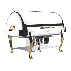 Scaldavivande Lacor GN 1.1 Roll Top con Gambe in Ottone, Server per Catering in Acciaio Inossidabile - Product Image 1