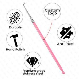 Outil de lifting des cils à rainures personnalisées en acier inoxydable, outil de lifting des cils, outils de beauté pour les cils, étiquette privée par Bahasa Pro - Product Image 2