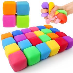 CHENXI 5.5cm <b>Squeeze</b> Cube Sensory Toys Relief Fidget Toys Decompress Funny Cubes Stress <b>Balls</b> for Kids - Product Image 1