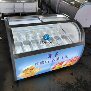 Ruedas desempañadoras de congelador con pantalla de helado de refrigeración directa con equipo de refrigeración de vidrio calentado con freno - Product Image 2