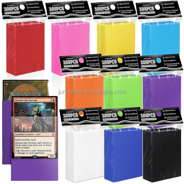 Perfect Fit Matte Finish TCG Card Sleeves Penny Clear Inner PP Deck Protector for Trading Card Gaming High Visibility Inner