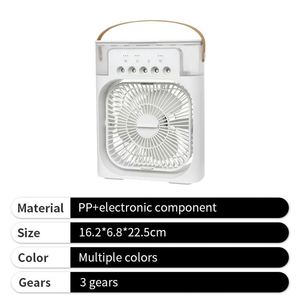 White Handheld Water <b>Mist</b> Fan Custom Table Stand Portable Water <b>Spray</b> <b>Cooling</b> Fan with Logo - Product Image 4
