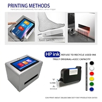 Nouvelle imprimante jet d'encre de bureau semi-automatique avec écran tactile couleur de 7 pouces pour l'impression d'étiquettes multi-matériaux et l'utilisation industrielle