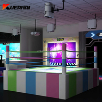 Machine de jeu interactive pour enfants Kuermai, trampoline d'intérieur, jeux de réalité virtuelle - Écran LCD portable léger, 1080p HD, Wi-Fi