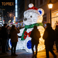 Décoration de Noël Géante Commerciale Lumineuse 3D à LED pour Centre Commercial, Éclairage de Motif LED Étanche IP65 pour Vitrine de Plaza