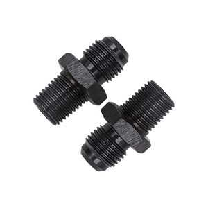 Conector de 1/4 Npt a 6An, adaptador macho negro de aleación de aluminio para uso automotriz, paquete de 2 - Product Image 2