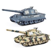 Tanque Militar de Juguete de Metal Fundido a Presión con Sonido y Luz, Torreta Giratoria 360° para Niños, Venta al Por Mayor