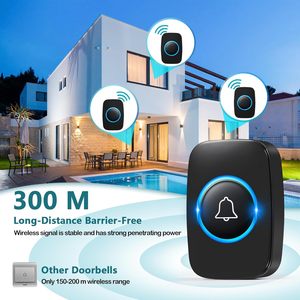 Timbre Inalámbrico al por Mayor con LED, Botón Táctil Impermeable IP44, Volumen Ajustable en 5 Niveles, Fácil Instalación, Enchufe para Puertas Resonantes - Product Image 3