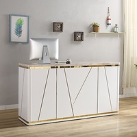 Comptoir de réception commercial simple et moderne en MDF pour magasin de vêtements, salon de beauté, boutique de thé au lait