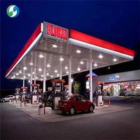 Toldo de Gasolinera con Iluminación LED y Logotipo de Marca Personalizado, Toldo de Aluminio para Estación de Servicio, Toldo Iluminado para Estación de Combustible