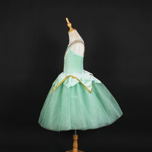 Tinker Bell robe de danse fées Ballet Tutu noël vert citron velours fête scène Performance danse Costume - Product Image 3