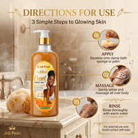 Nouveau Gel Douche Éclaircissant à la Carotte 1000ml OEM ODM Étiquette Personnalisée Vente en Gros