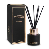 Flacon de parfum de luxe avec logo personnalisé Flacons diffuseur d'huile essentielle de roseau d'aromathérapie Cadeau en verre avec boîtes d'emballage vides