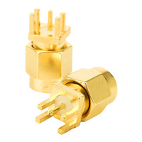Conector coaxial RF Macho Hembra Tornillo Pin interno Antena Conector macho en La PCB