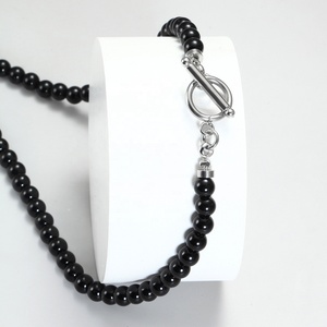 Prezzo di fabbrica collana da <span class=keywords><strong>uomo</strong></span> con <span class=keywords><strong>perline</strong></span> in pietra occhio di tigre ultimo Design collana con fibbia OT in acciaio inossidabile con <span class=keywords><strong>perline</strong></span> da 6mm - Product Image 4