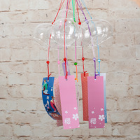 Vigreat Creative Glass Wind Chime Pendentif Cloches à main pour la décoration de la maison pour les occasions de Pâques et de baptême
